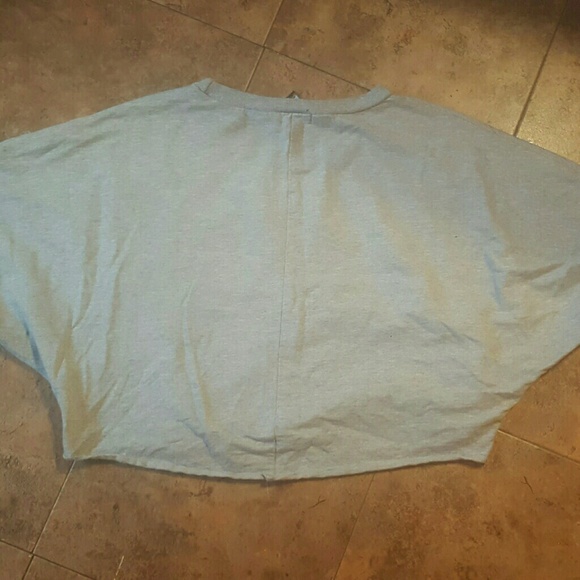 Cotton long sleeves gray top with studs sizeM - Picture 3 of 4